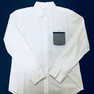 Men's White Shirt Bonded with pocket
